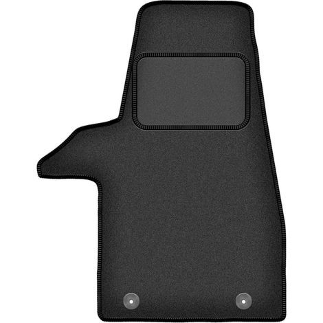Tappetino in velluto per conducente per: furgone VW Transporter T6, 2 file di sedili (2015-2019), colore grafite