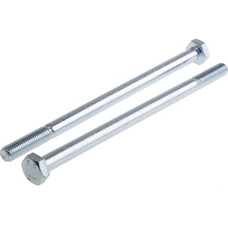 Vis à tête hexagonale, Acier Galvanisé brillant, M10 x 180mm ( Prix pour Sachet de 25 ) (1/2)