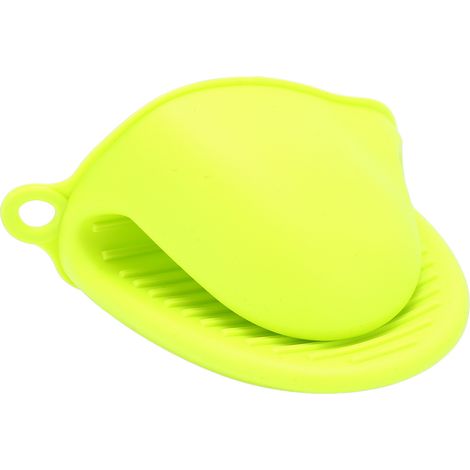 Gants de cuisine en silicone résistants à la chaleur pour l'épilation au four et à la cire, utilisables en salon de coiffure vert. (1/5)
