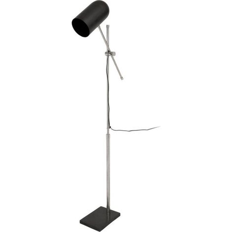 Lampadaire Industriel "Celeste" 142cm Noir & Argent (1/5)
