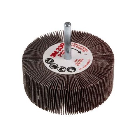Meule abrasive, Dia. 80mm 3M, grain P80, Oxyde d'aluminium, 9500tr/min ( Prix pour 1 )