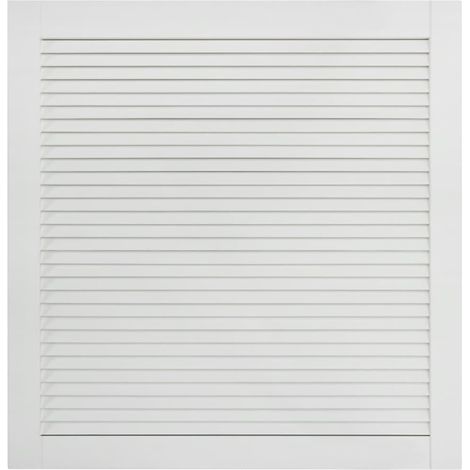 Porte à persiennes bois de pin massif 61,5 x 59,4 cm blanc