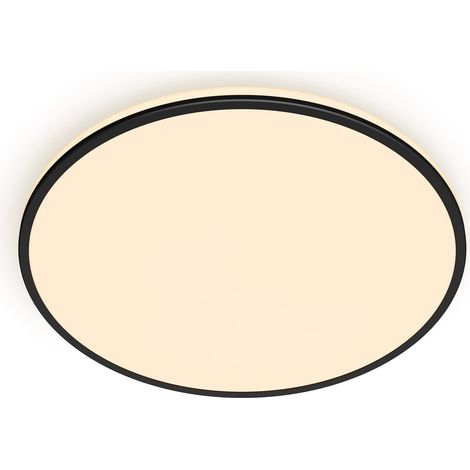 LED, Plafonnier rond à intensité réglable, 2700K, Noir (1/5)