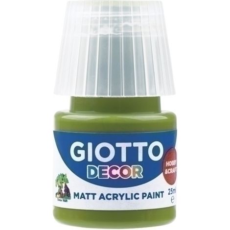 PINTURA ACRIL.GIOTTO 25 ml VERDE OLIVA - Pack de 6 unidades