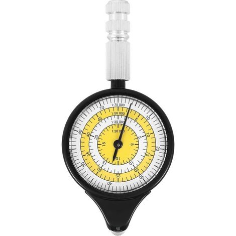 1 curvimètre, compas multifonction, échelles 1:5000 à 1:50000, plastique jaune et blanc, pour randonnée et cartographie (1/5)