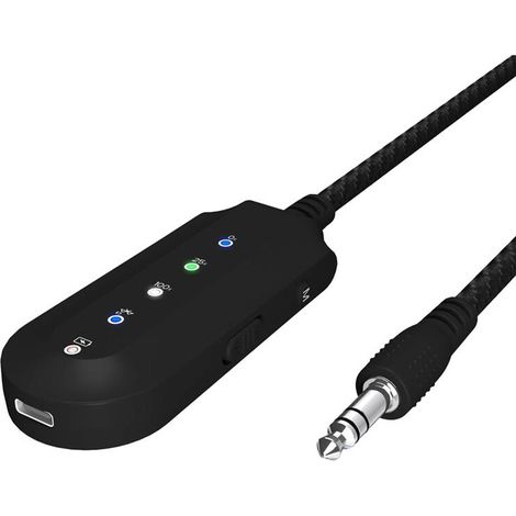 5,3-mm-Audio-Empfängeradapter, Aux-Eingang, drahtlose Sprachunterdrückung, Musik-Splitter für Live-Karaoke-Streaming. (1/2)