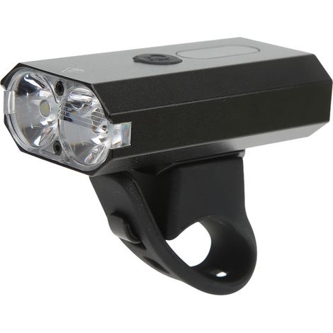 Phare de vélo MEROCA rechargeable par USB avec indicateur de batterie, idéal pour les balades nocturnes. (1/5)