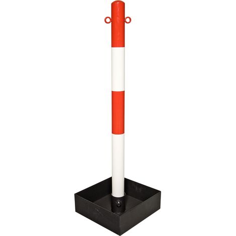 Moravia Kettenständer EXTERN 60 x 1000 mm rot/weiß + 2 Ösen ohne Tragegriff (1/3)