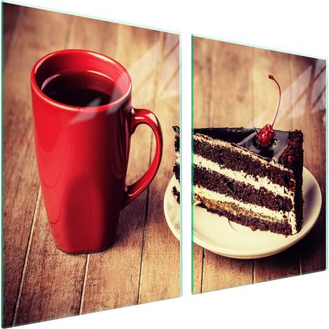 Glasschutzplatte für den Herd 2x45x52 Kaffee (1/5)