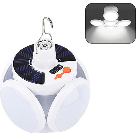 Lampada solare led campeggio ricaricabile portatile sospensione luce emergenza (1/5)