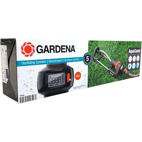 Gardena 18354-20 AquaCount Oscillating Sprinkler Viereckregner"-"183536326