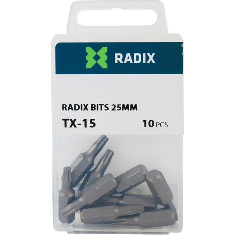 Embout de vissage - Radix - TX15 (10 pièces)