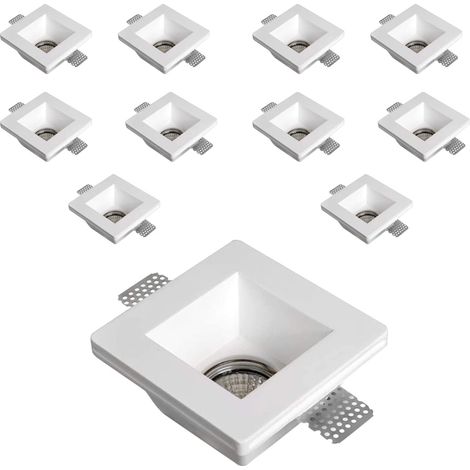 Spot encastrable en plâtre, Blanc (1/5)