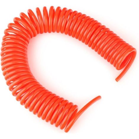 1 pièce 10 x 6.5mm Tuyau pneumatique Recoil, 6M Tuyau rouge à ressort spiralé, Outils pneumatiques (1/5)