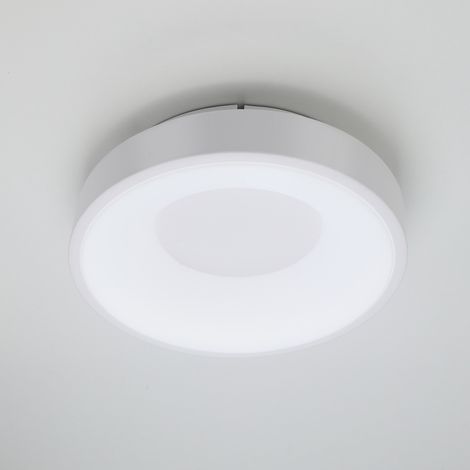 Plafonnier LED métal blanc, 28W CCT  Ø30 cm