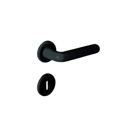MANIGLIA CON ROSETTA IN NYLON- - nero - 12 pezzi
