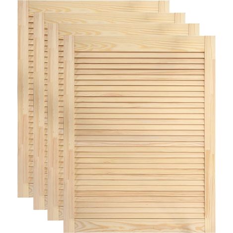 Porte a persiana a 4 pezzi legno di pino massiccio 69 x 49,4 cm 020003921 (1/5)