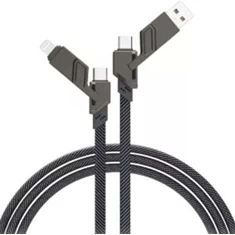Recharger Le Câble De Données Câble Usb Type-c Q-sj886 4 En 1 60w 100 Cm Multifunction