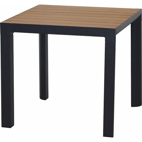 Siena Garden Silva Dining Tisch 80 x 80 cm - Aluminium (matt anthrazit) & FSC-Teak (1/5)