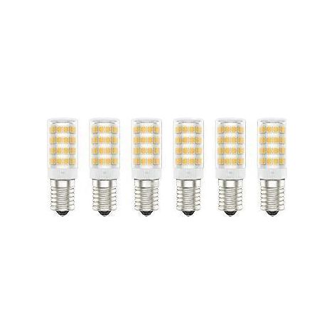 E14 LED-Lampen, 5 W (entspricht 50 W), Warmweiß (3000 K), 220–240 V Wechselstrom, flimmerfrei, nicht dimmbar, 300 Lumen, Farbwiedergabeindex (CRI)  80, 6er-Pack – (Warmweiß, 5 W) [E