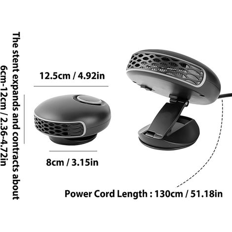 Riscaldatore portatile per auto da 12 V, 150 W con spina per accendisigari, riscaldamento rapido per sbrinare e disappannare il parabrezza, adatto a tutte le auto - ALTRO (1/4)