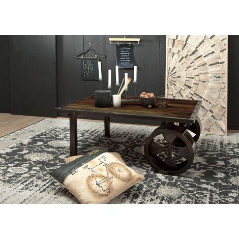 Couchtisch Mango 110x80x45 braun lackiert RAILWAY 433