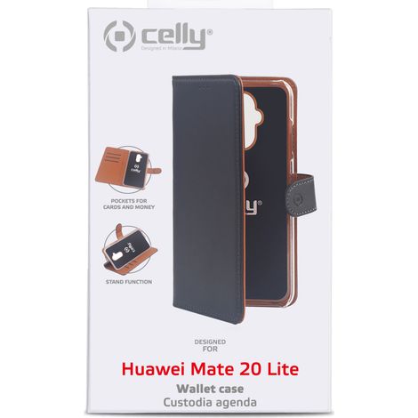 Celly WALLY793 custodia per cellulare 16 cm (6.3") Custodia a borsellino Nero, Marrone (1/3)
