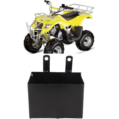 Boîtier porte-batterie noir antirouille, structure robuste pour quad, moto et moto tout-terrain de 50 à 125 cm3 (1/5)