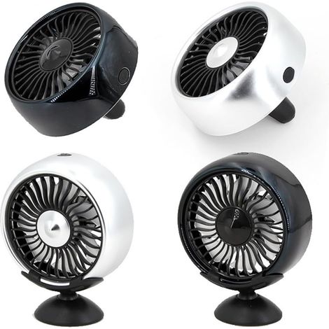Ventilateur de Voiture USB Argenté Abs F101 F102, Vent Fort (1/5)