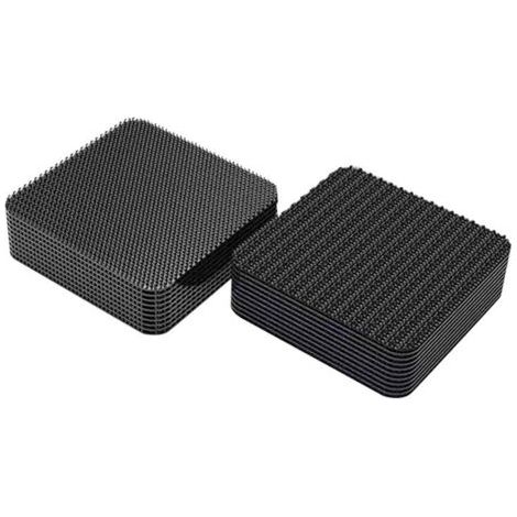 10 Paires Double Face Scratch,Scratch Autocollant Double Face,Bande Auto-Adhésif Carré Noir,Ruban Adhésif Scratch,Fermeture autocollante,pour Ménage,Bricolage Et l'artisanat,50x50mm (1/4)