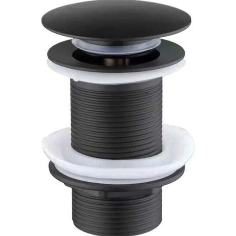 Premium Matte Black Drain Plug Sink Plug Clickwaste Lockable Drain Plug (1/4)