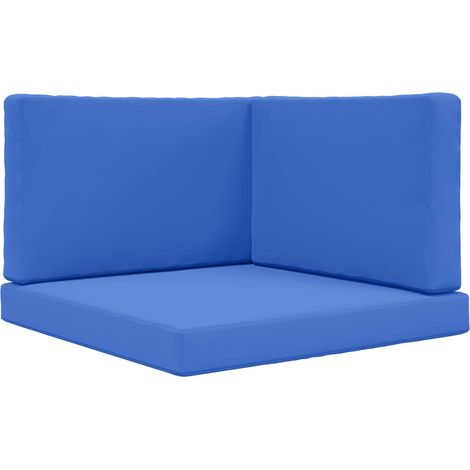 Maison Exclusive - Cuscino per divano da esterno 3 pcs Blu Reale Poliestere