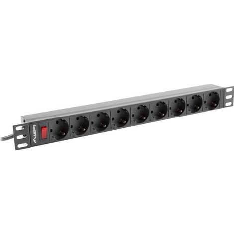 Lanberg Rack-Netzleiste 19" pdu 1u 9x shuko (1/4)