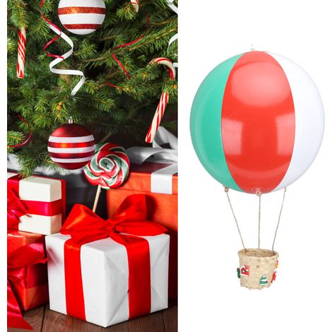 Weihnachtlicher Heißluftballon-Korb aus Bambus zur Aufbewahrung von Puppen, Süßigkeiten und PVC-Heißluftballons (1/5)