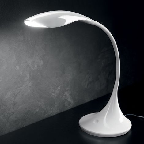 GLS002- LAMPADA DA TAVOLO BIANCA FLESSIBILE IN SILICONE DIMMERABILE 3000K 480LM 4,5W (1/2)