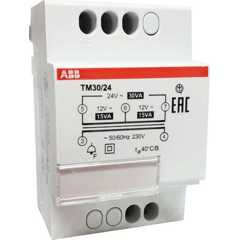 Trasformatore per campanelli alimentato a 30 V A 3 moduli ABB 3024