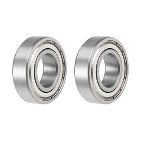 Cuscinetto a sfere a gola profonda 6004ZZ Z2 20 mm x 42 mm x 12 mm, doppia schermatura, acciaio al carbonio, 2 pezzi - Crezuo