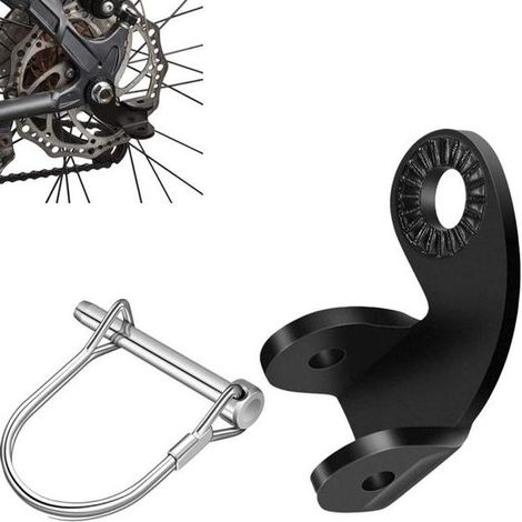 Lot de 2 adaptateurs pour remorque de vélo - Connecteur en acier au carbone - Convient aux vélos, remorques cargo, remorques pour enfants et remorques pour animaux - 58,5 × 57 × 30 mm - Noir (1/5)