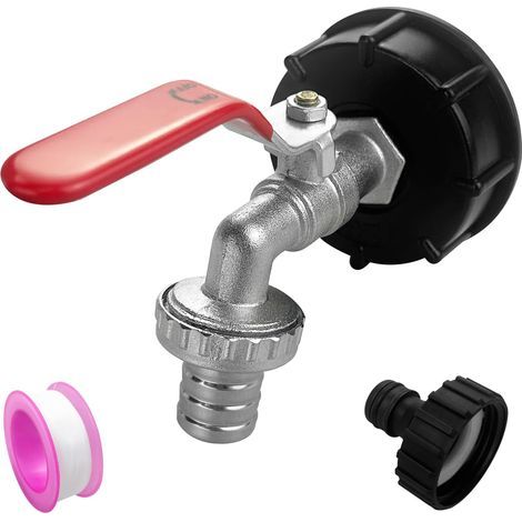 Tankventile, Tankventile mit 3/4-Zoll-Kunststoffadaptern, Gartenschlauchadapter für Wasserhähne, Regenwassersammelanlagen für den Garten, Regenwassereimer (1/5)