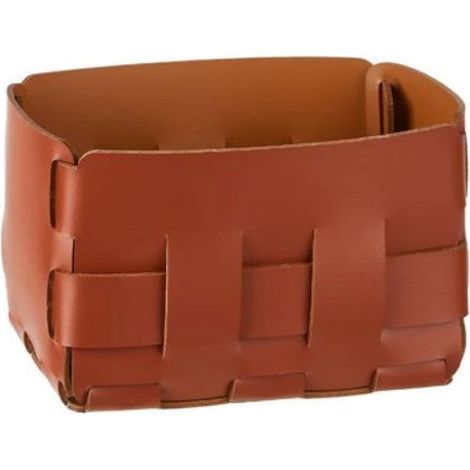 COLOMBO DESIGN Cestino Minibottega Bordeaux/Cognac, 12X19 H13 serie ADJ codice prod: BADJ1012-3009 (1/2)