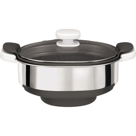 Steamer 3.7l acciaio inossidabile / grigio - XF384B10 - Moulinex