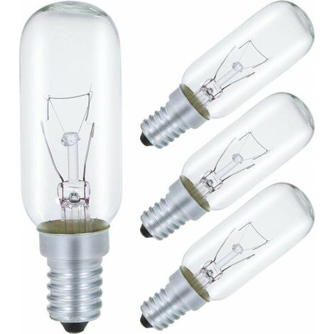 Ampoule Pour Hotte Aspirante E14 40W, T25 230V Ampoule Incandescence Blanc Chaud 2700K Dimmable, Lot de 4 (1/5)
