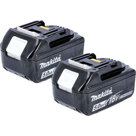 Lot de deux Batteries pour outils sans fil 18V Li-Ion LXT 5,0 Ah avec indicateur de charge - MAKITA BL1850B (1/9)