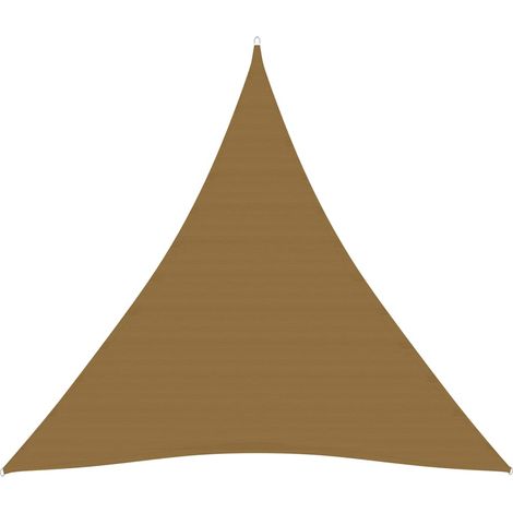 Voile d'ombrage 160 g-m² Taupe 6x6x6 m PEHD