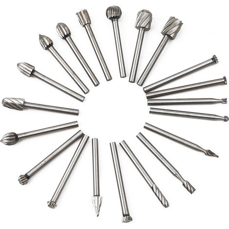 Rotary Cutter - 20pcs HSS Countersink Bits Woodworking Cutter Woodworking Milling Tool with 3mm Shank/Accessories Rotary Tool (1/5)