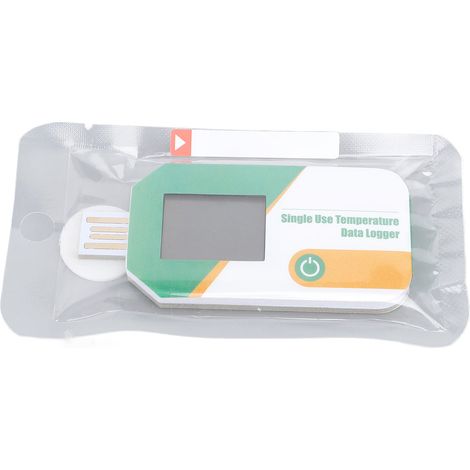 Enregistreur de données de température USB avec rapports PDF et CSV, 32 000 points, haute précision, usage unique, étanche IP67, pour le transport sous chaîne du froid (1/5)