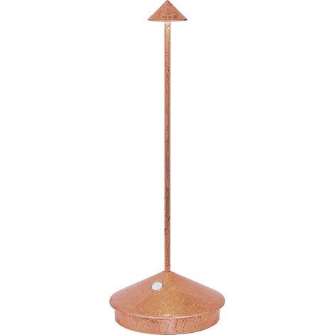 Lampada a led da tavolo Pina Pro Foglia rame ricaricabile e dimmerabile senza fili Zafferano (1/5)