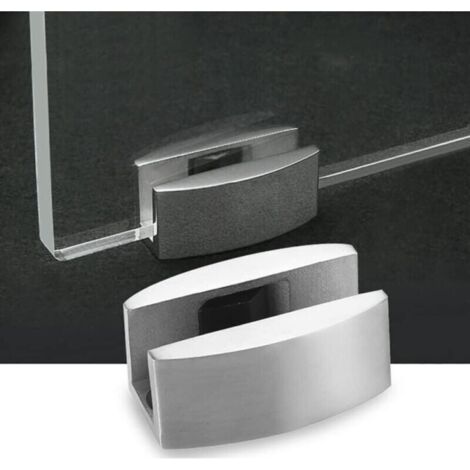 Door Pivot Hinge Clamp Fixes Frameless Sliding Glass Door Stopper Fixing for Bathroom (1/5)