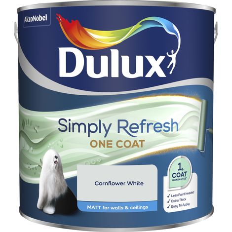 Dulux Simply Refresh One Coat Matt Emulsion Paint - 2.5L - Cornflower White