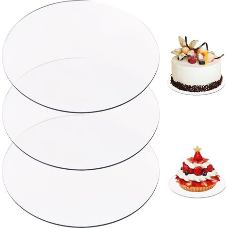 discos acrílicos para repostería de 16 cm x 3 mm, transparentes. (1/5)